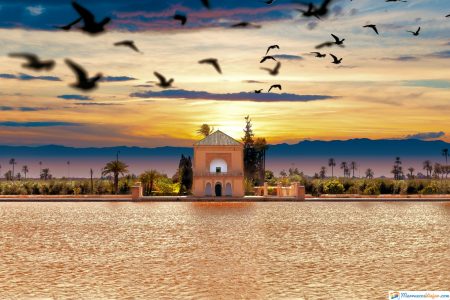 vista jardin de la menara marruecos